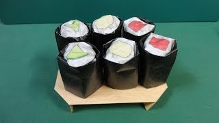 回転寿司折り紙「鉄火巻き」conveyor belt sushi bar \