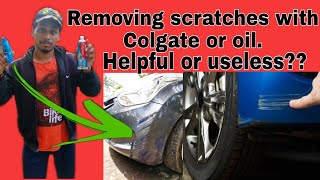 Does Colgate or parachute oil really remove scratches? Real test