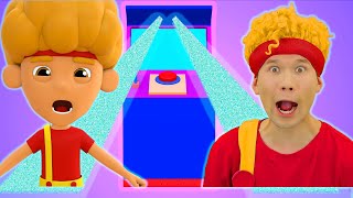 Learn to Play Arcade Machine Games | D Billions Kids Songs