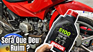 COLOQUEI UM LITRO DE ÓLEO MOTUL 10W40 NA POP 110I SERÁ QUE DEU RUIM?😨