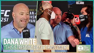 "Usman v Masvidal is trending higher than a Conor McGregor fight!" Dana White #UFC251 media scrum