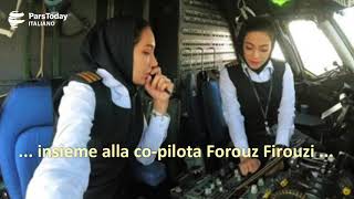 La prima pilota dell'aviazione civile iraniana