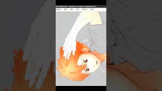 ハイキューの日向翔陽描いてみた『イラストメイキング』#shorts #haikyuu #ハイキュー #hinata #anime #アニメ