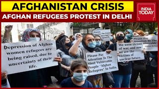 Afghanistan Refugees Stage Protest At UN's Office In Delhi Demanding Security, Resettlement