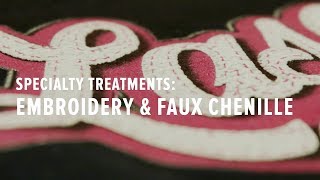 Specialty T-shirt Treatment: Embroidery \u0026 Faux Chenille