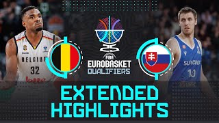 Belgium 🇧🇪 vs Slovakia 🇸🇰 | Extended Highlights | FIBA EuroBasket 2025 Qualifiers