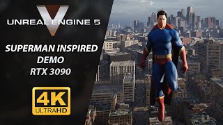 SUPERMAN Inspired Demo in Unreal Engine 5 | AMAZING Gameplay | 4K/RTX3090