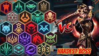 Top 20 sets vs Hardest boss: Priest of Starlight hard mode(Lv6 Final Eclipse)||Shadow Fight 3