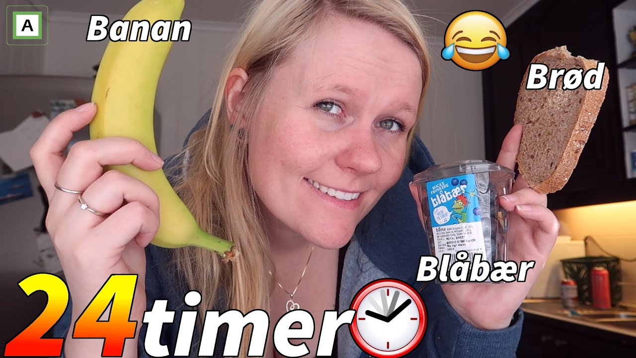 SPISER BARE MAT SOM STARTER PÅ BOKSTAVEN "B" I 24 TIMER! - YouTube