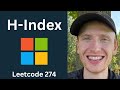 H Index - Leetcode 274 - Arrays & Strings (Python)