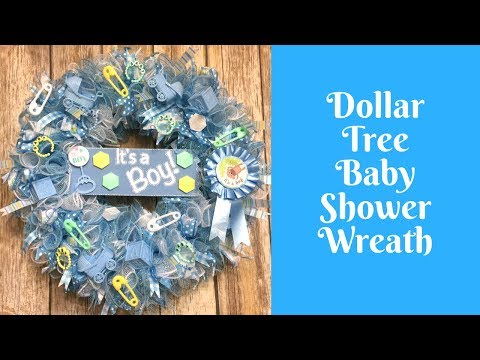 Wonderful Wreaths: Dollar Tree Baby Shower Wreath Wonderful Wreaths: Dollar Tree Baby Shower Wreath