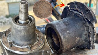 A Fantastic Rebuilding Process of Worm Gear Housing | Metal Fabrication with Lathe