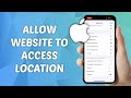 How to Allow Website to Access Location on iPhone or iPad