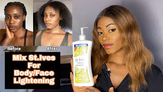 How I Safely Lighten My Skin With The Regular Face and Body Cream/Lotion | ST.Ives Review