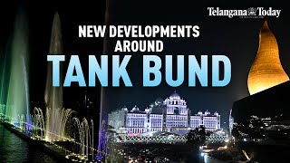 Hyderabad: New Attractions Of Tank Bund | Telangana Secretariat, Martyrs Memorial \u0026 Musical Fountain