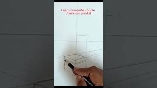 How to draw chair two point perspective | Learn complete course on playlist | #sketching  #drawing