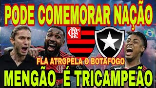 BOTAFOGO HUMILHADO PELO FLAMENGO! MENGÃO CAMPEÃO DA SUPERCOPA DO BRASIL, PODE COMEMORAR É TRICAMPEÃO