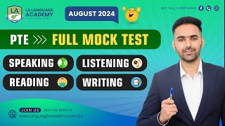 PTE Full Mock Test with Answers | August 2024 | Language Academy PTE NAATI \u0026 IELTS Online Classes