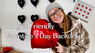 DIY Budget-Friendly Valentine's Day Photo Backdrop | Easy \u0026 Cute Setup