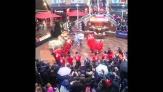 Chinese New Year's Eve Lion Dance Chinatown Birmingham 2016 HD