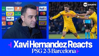 "IT'S A NEW BARCA, IT'S A BIG WIN" | Xavi | PSG 2-3 Barcelona | UEFA Champions League