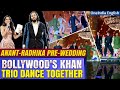 SRK, Salman, Aamir Dance Together at Anant Ambani & Radhika Merchant's Pre-Wedding Bash | Oneindia