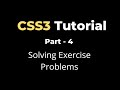 CSS3 Tutorial - Part4 | Solving CSS Exercise problems | yusy4code