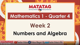 Mathematics 1 Week 2 Quarter 4   Numbers and Algebra MATATAG