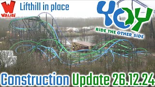 YOY Construction Update 19.26.12 - Dueling RMC Raptor Track Single Rail Coaster - Walibi Holland