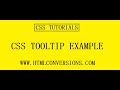 Css tooltip | HTMLConversions.com