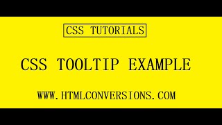 Css tooltip | HTMLConversions.com