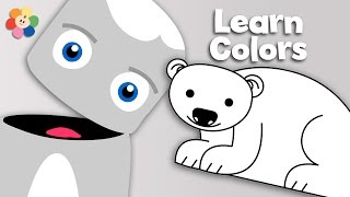 Polar Bears, Snow and Clouds | White | Learn the Colors |Color Crew | BabyFirstTV