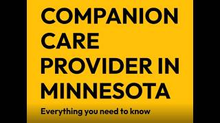 Companion Care Provider Services in Minnesota