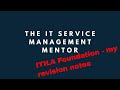 ITIL4 Foundation revision notes