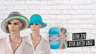 Alize Diva ile Yazlık Şapka Yapımı-Making Summer Hats with Alize Diva&Diva Batik