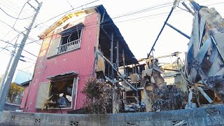 白楽火災現場のその後　〈セルフ切り抜き〉　After the Hakuraku fire site