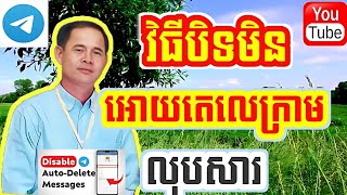 វិធីបិទមិនអោយតេលេក្រាមលុបសារ / How to block telegram from deleting messages