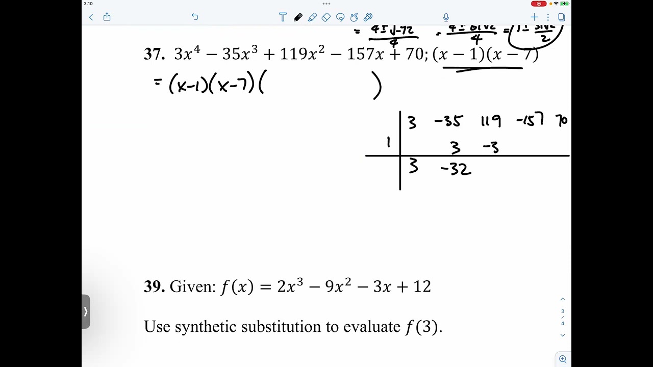 [Alg2] Polynomials Review Part 2: Factor Polynomials Completely (Q36 ...