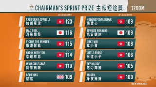 [FWD Champions Day 2024] Chairman's Sprint Prize Selected Runners