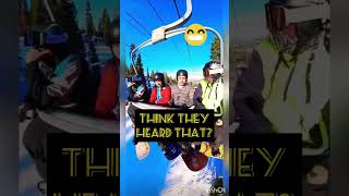 Chairlift operator had lost it #haha #funny #art #youtubeshorts