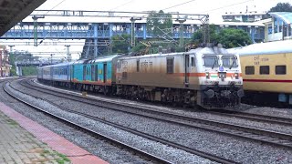 [4K]: Parallel Action \u0026 Overtake: Angry KJM WAP 7 led SHATABDI Express smashes BYPL @ flat 105 Kmph