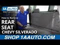 How to Remove Rear Seat 14-19 Chevy Silverado