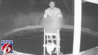 Naked man caught on surveillance video in Ocoee pool