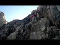 climbing the headwall