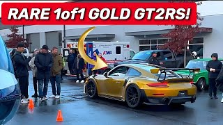 1of1 GOLD Porsche GT2RS CRASHES After Toy Drive Meet!