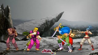 Allen \u0026 Strider Hiryu vs Sodom \u0026 Charlie ⚔️🔥 CAPCOM vs SNK Evolution Kore #FightingGames #EpicBattle