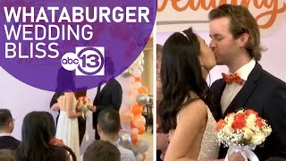 Whataburger fans get dream wedding at their favorite restaurant