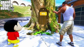 GTA 5 !! SHINCHAN \u0026 FRANKLIN FOUND NEW SECRET TREE HOUSE INSIDE THE TREE FOR GROOT IN GTA 5 TAMIL