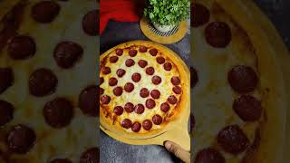 Double Cheese Pepperoni Pizza 🍕🧀 #shorts #homemade