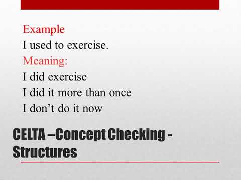 Celta Concept Checking Structures Youtube